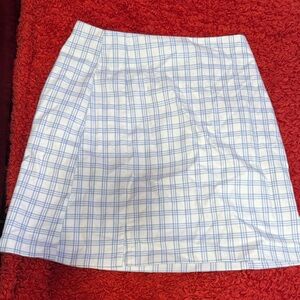 Brandy Melville blue checkered skirt